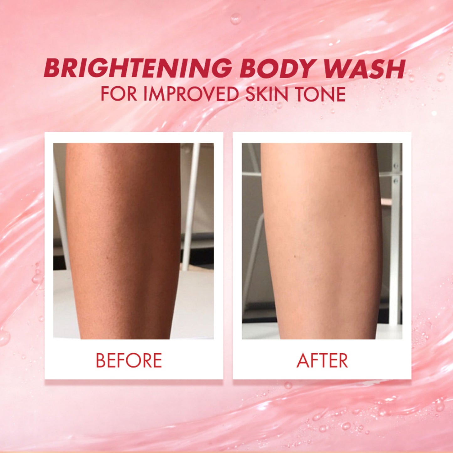 MCaffeine Brightening Body Wash 5% Niacinamide & Raspberry Boosts Glow, 5% Glycerine Softens Skin