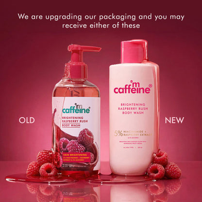MCaffeine Brightening Body Wash 5% Niacinamide & Raspberry Boosts Glow, 5% Glycerine Softens Skin