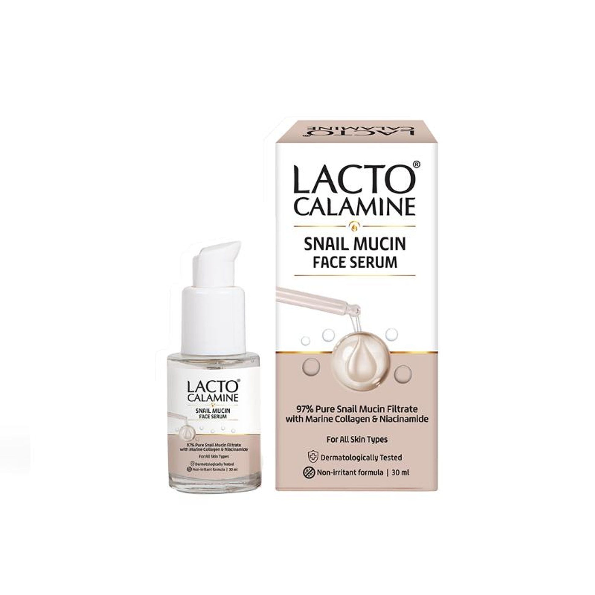 Lacto Calamine 97% Pure Snail Mucin Face Serum
