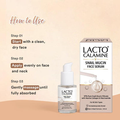 Lacto Calamine 97% Pure Snail Mucin Face Serum