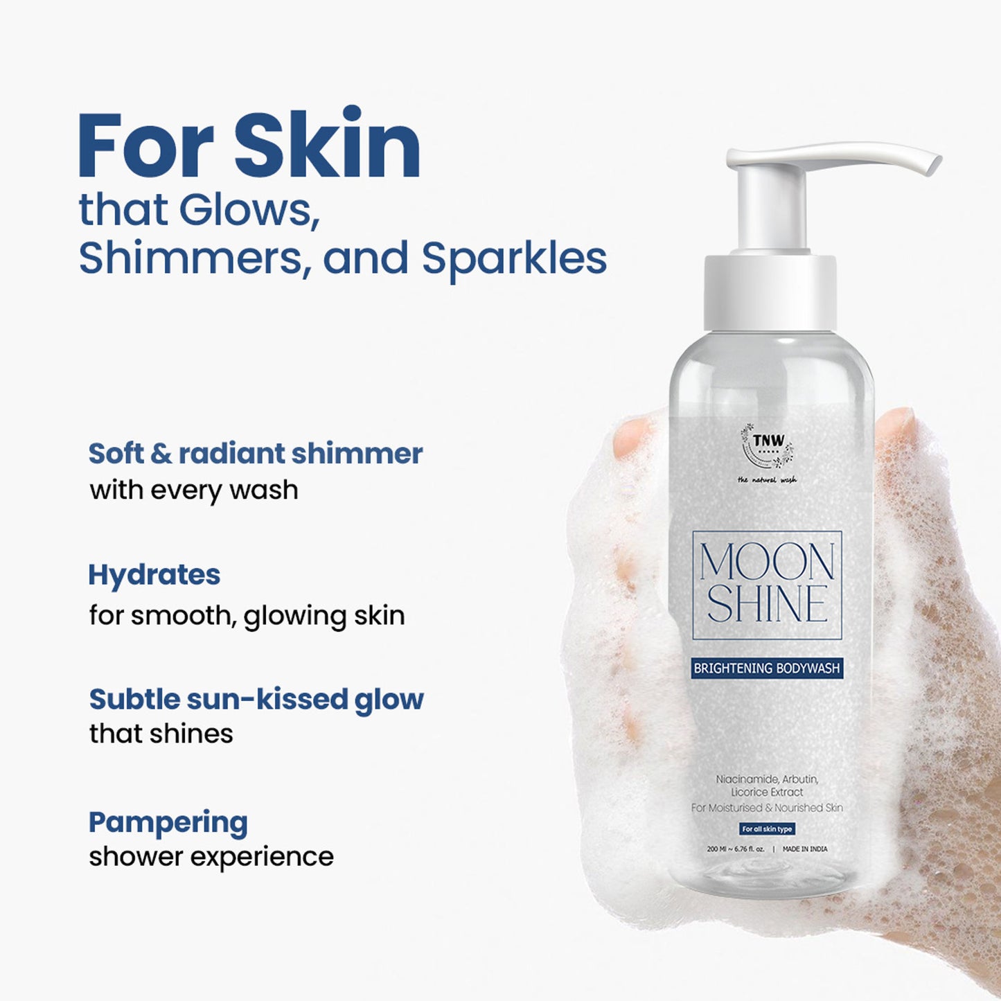 TNW The Natural Wash Moon Shine Brightening Body Wash With Green Tea & Aloe