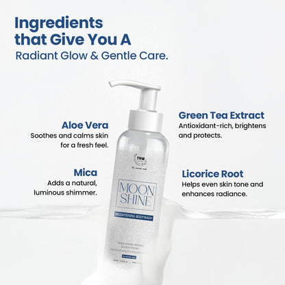 TNW The Natural Wash Moon Shine Brightening Body Wash With Green Tea & Aloe