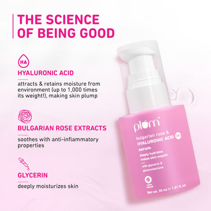 Bulgarian Rose & 2% Hyaluronic Acid Serum For Dry Skin
