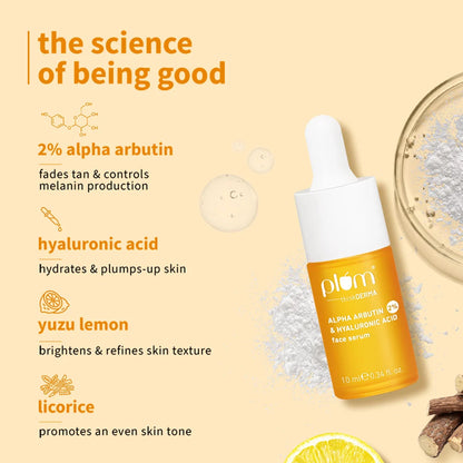 2% Alpha Arbutin & Hyaluronic Acid Tan Fading Face Serum | 10 ml