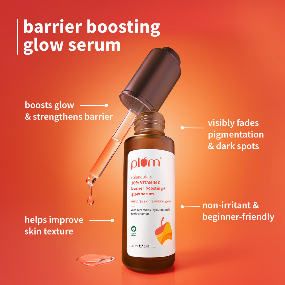 Plum Goodness Pore-fect Glow Combo with Niacinamide Toner, 10% vitamin C Serum & Niacinamide Gel Cream