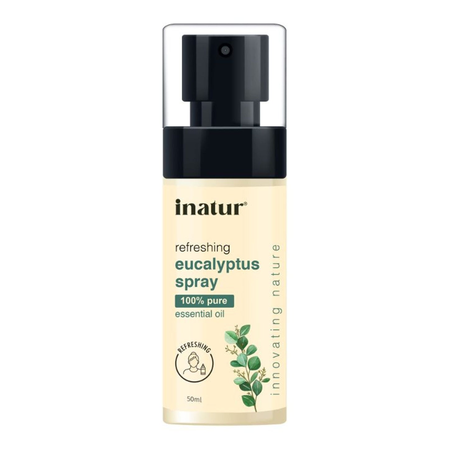 inatur Eucalyptus Spray, 100% Natural, for Shower, Steam & Diffuser, Relief Stiffness & Congestion