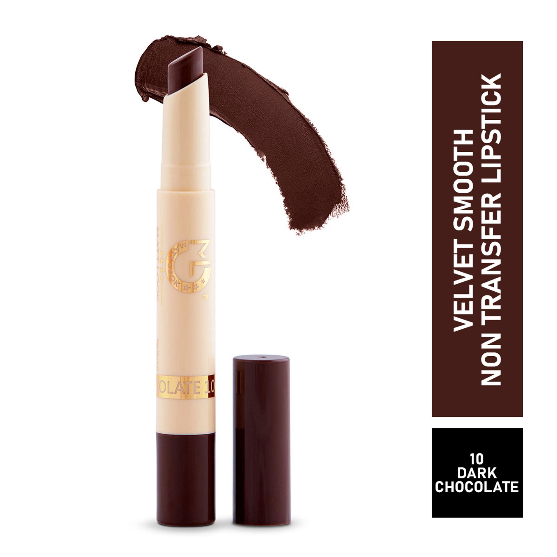 Matt look Velvet Smooth Non Transfer Lipstick - Dark Chocolate
