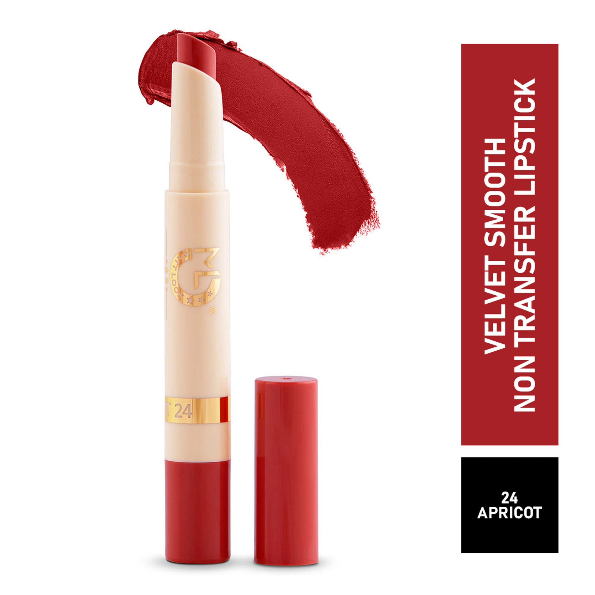 Matt look Velvet Smooth Non Transfer Lipstick - Apricot
