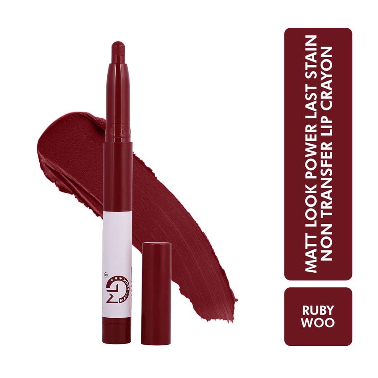 Matt look Power Last Lip Stain Crayon Lipstick - Ruby Woo