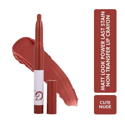 Matt look Power Last Lip Stain Crayon Lipstick - Cute Nude