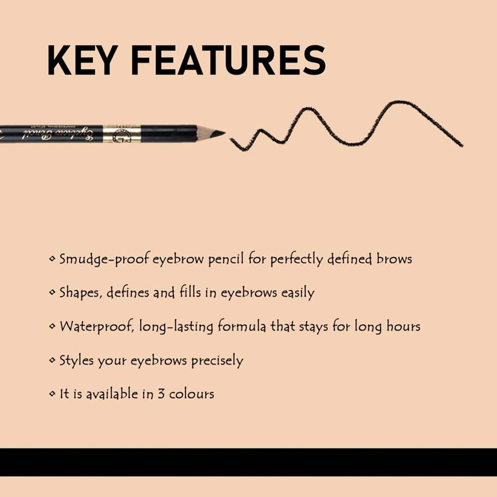 Matt look Long Lasting Formula Professional Stylist Eyebrow Pencil - 05 Soft Brown