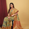 Dhiyona GR Women's Pista Green Kalamkari Silk Saree