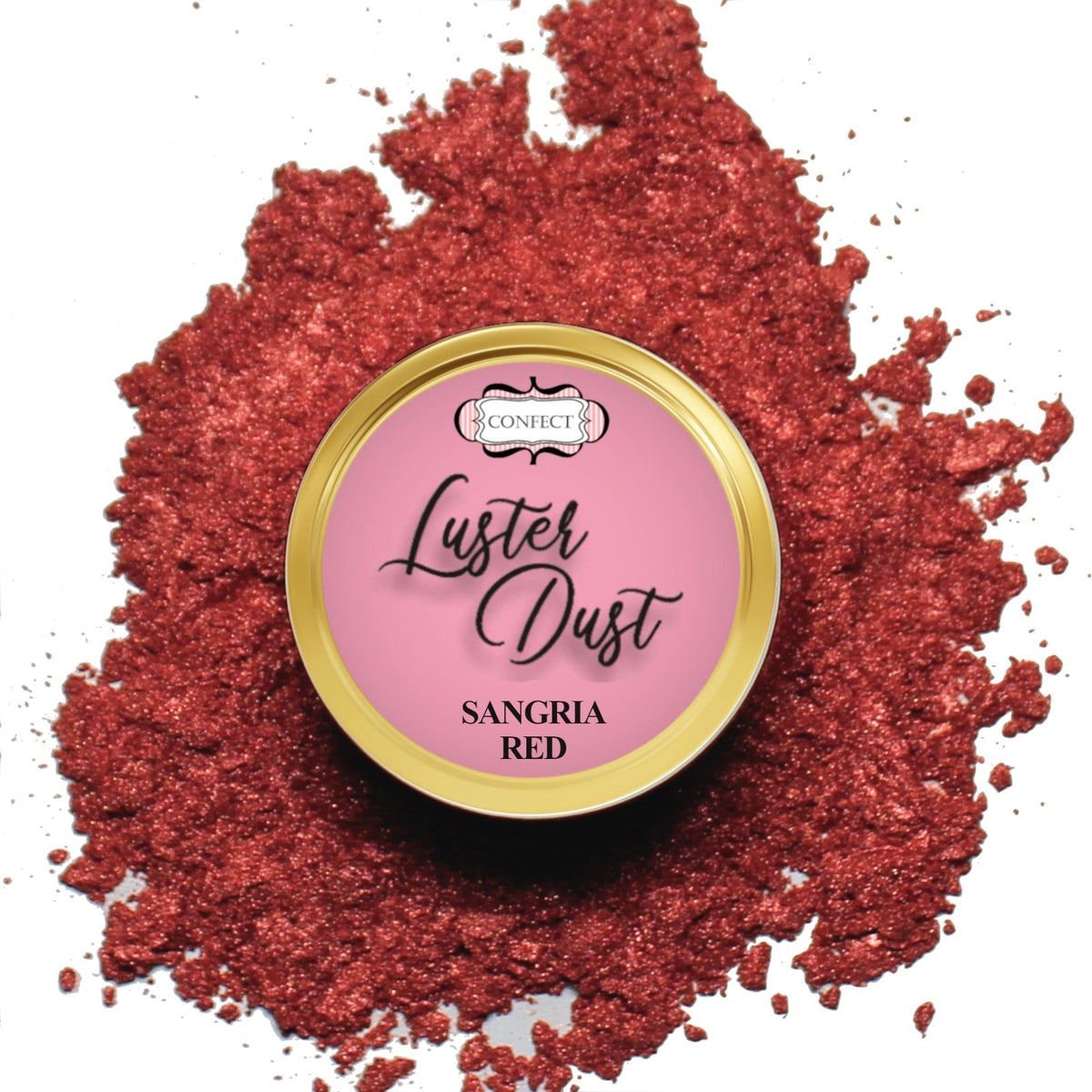 Confect Edible Luster Dust – Pack of 5 | Sangria Red, Mauve, Cherry Blossom, Two Tone, Wine Red |