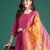 Dhiyona IE Women Ethnic Motifs Woven Design Kurta with Trousers & With Dupatta