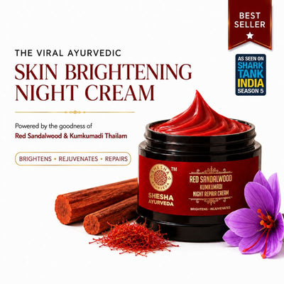 Shesha Ayurveda Red Sandalwood Skin Brightening & Night Repair Cream