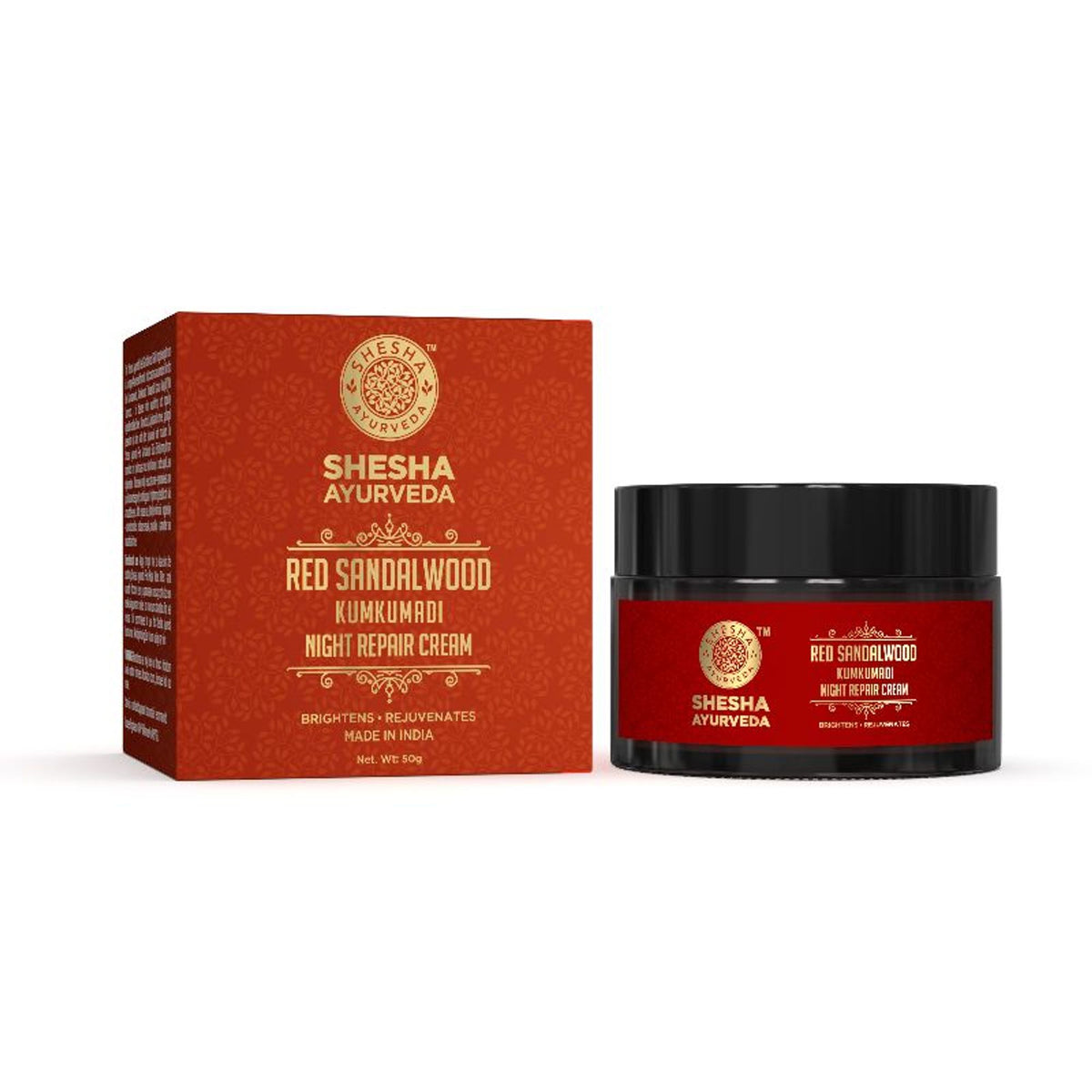 Shesha Ayurveda Red Sandalwood Skin Brightening & Night Repair Cream