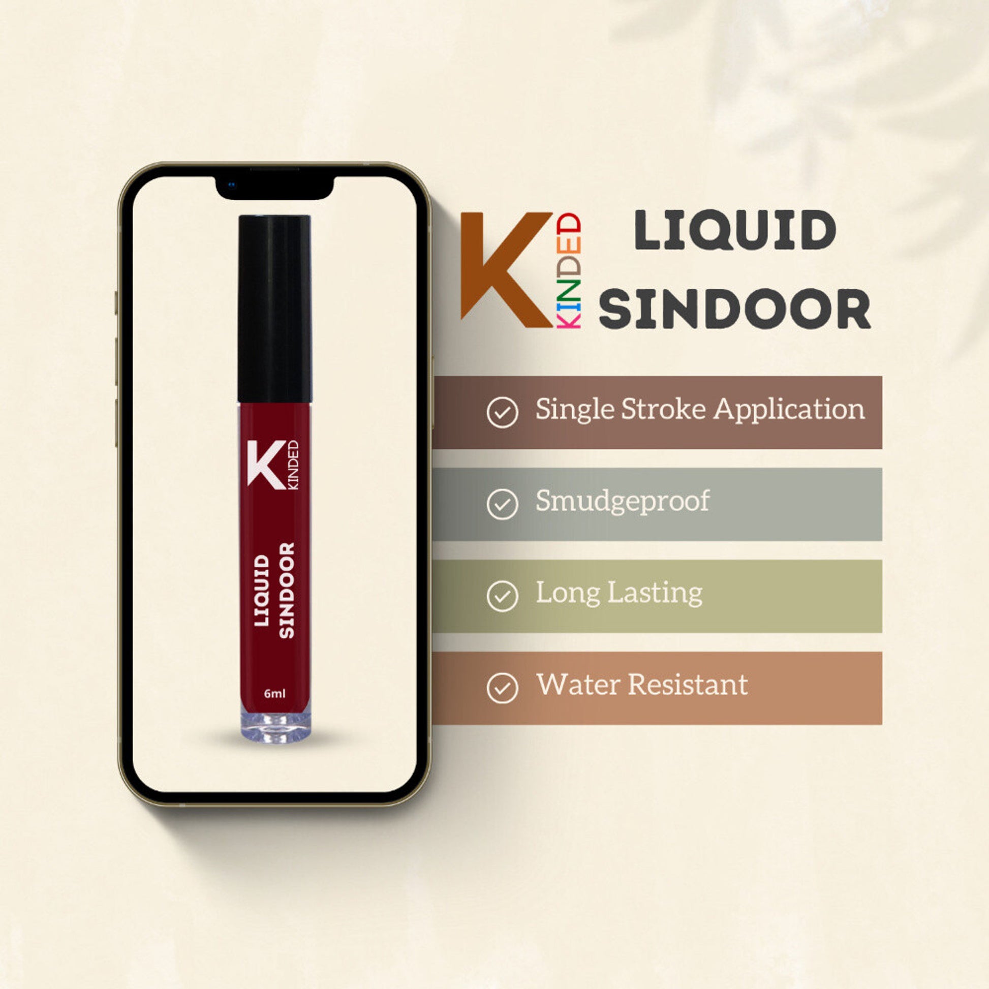 KINDED Liquid Sindoor - 01 Maroon