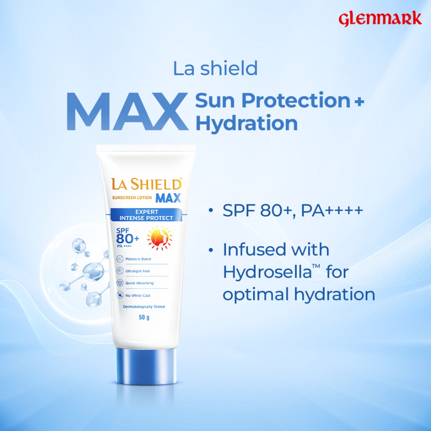 La Shield Max SPF 80+ PA++++ Intense Sun Protection Sunscreen Lotion