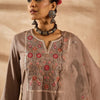 Dhiyona IE Women Ethnic Motifs Embroidered Regular Thread Work Kurta with Trousers & With Dupatta