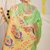 Dhiyona GR Women's Lotus Pista Green Zari Paithani Silk Saree