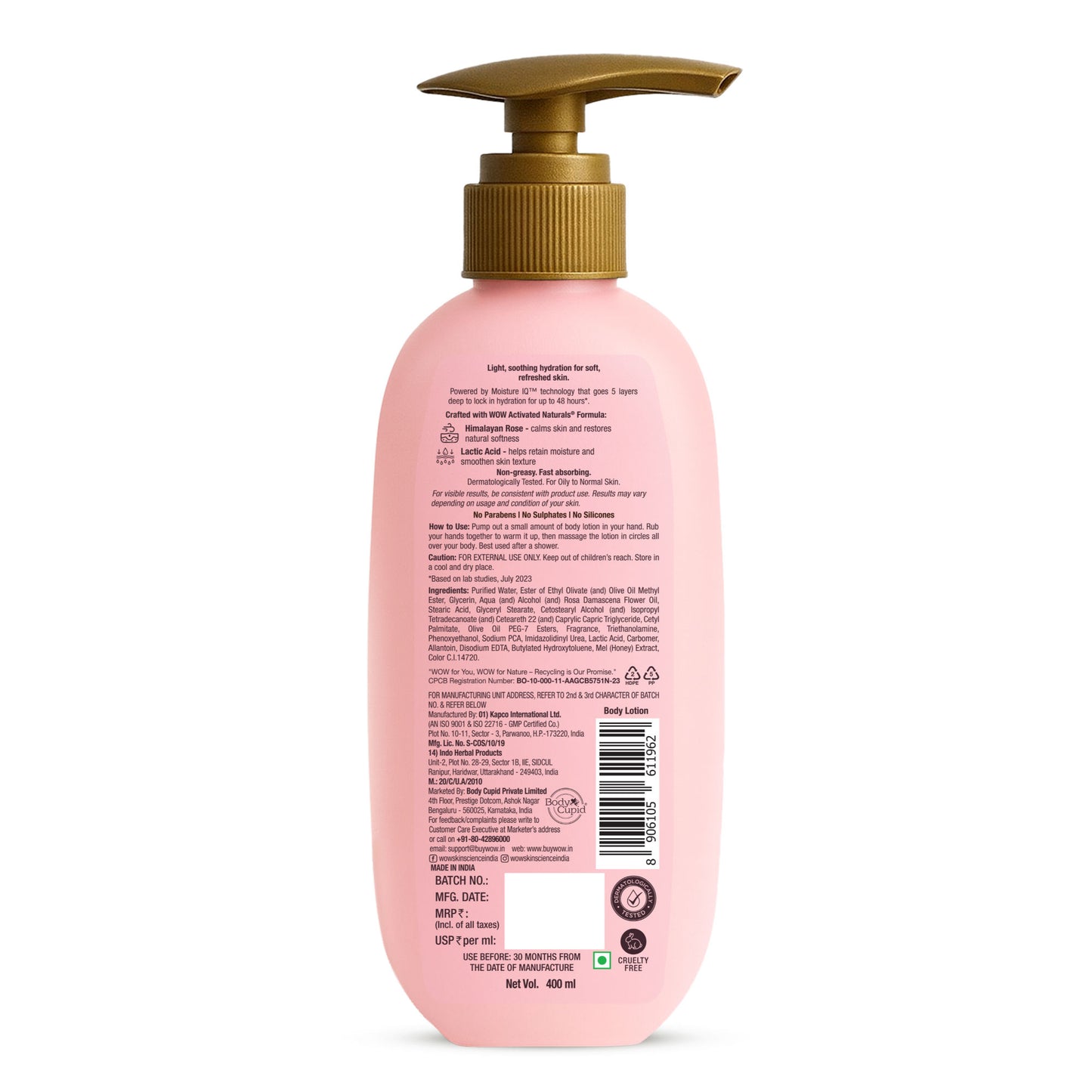 WOW Skin Science Himalayan Rose Body Lotion