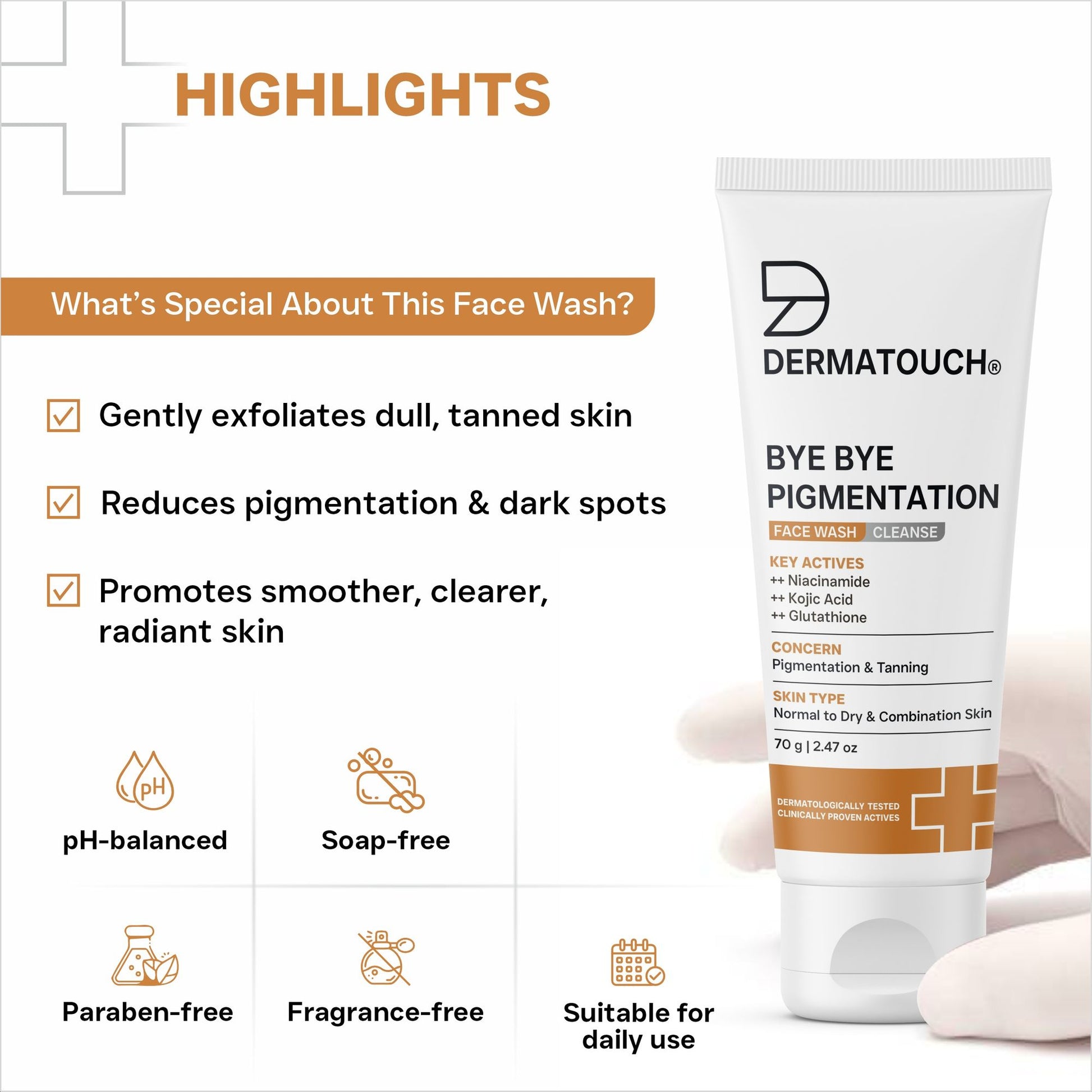Dermatouch Bye Bye Pigmentation Face Wash