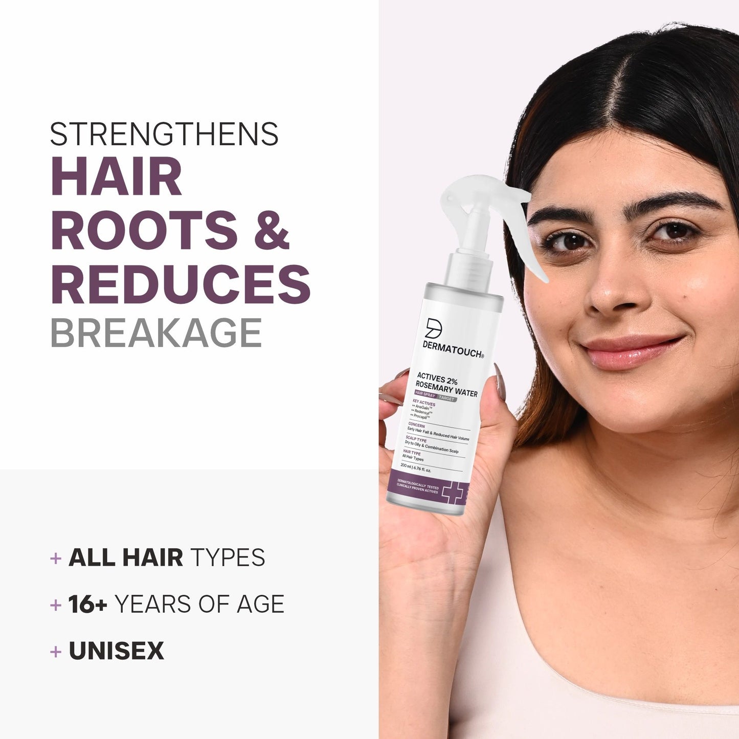 Dermatouch Actives 2% Rosemary Spray For Hair Growth