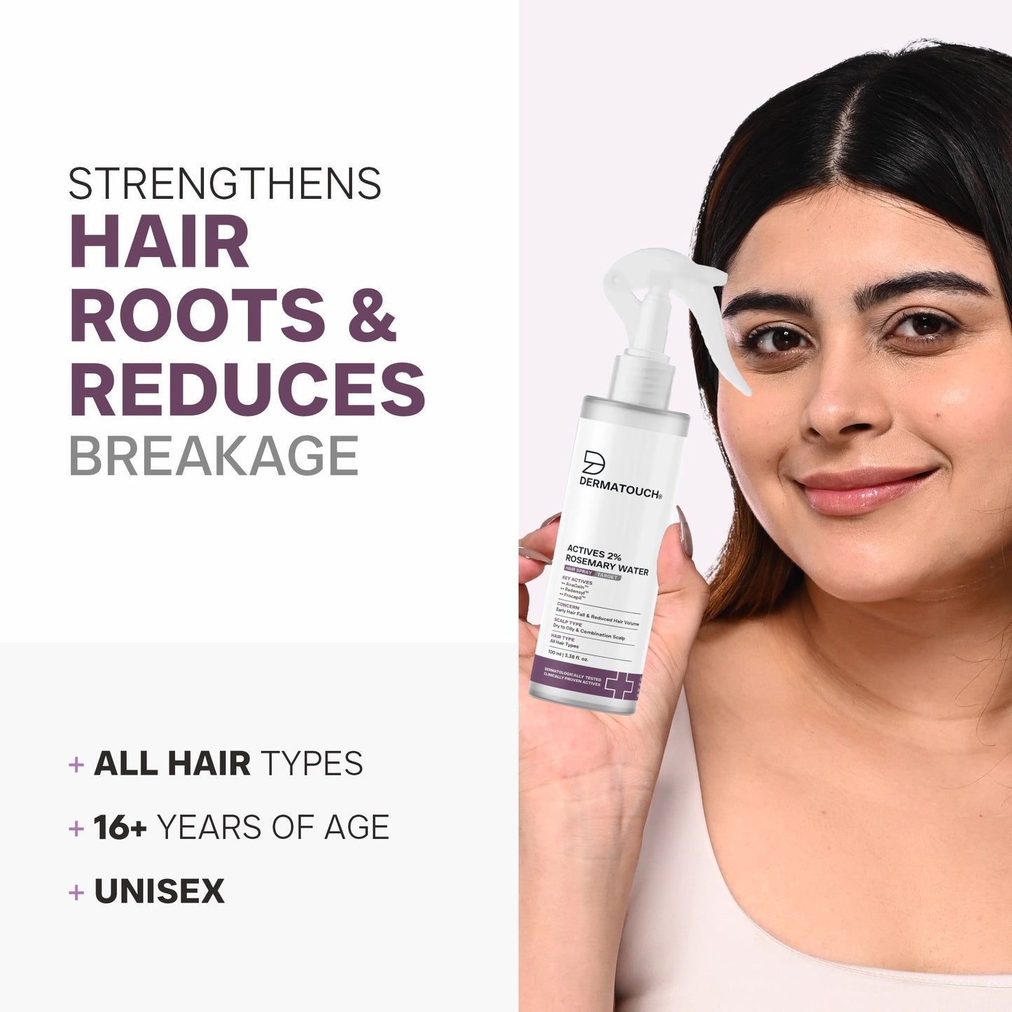 Dermatouch Actives 2% Rosemary Spray For Hair Growth
