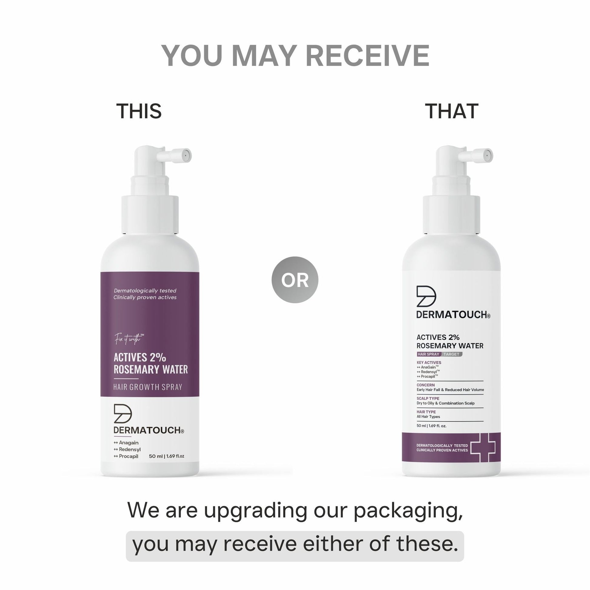Dermatouch Actives 2% Rosemary Spray For Hair Growth