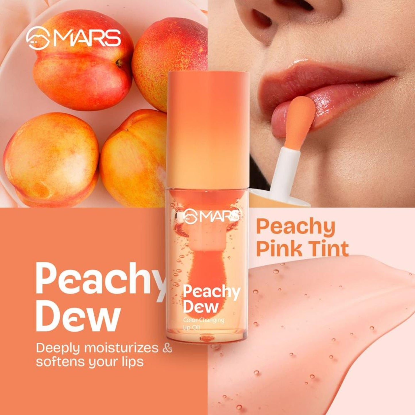 MARS Color Changing Protector Lip Oil - Peachy Dew