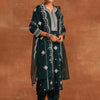 Dhiyona IE Ethnic Motifs Embroidered Thread Work Kurta & Trousers With Dupatta