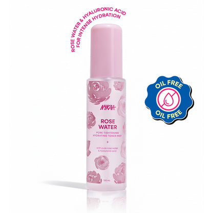 Nykaa Skin Rose Water Toner Mist with Hyaluronic Acid for Intense Hydration & Skin Barrier Repair - Rose Water and Hyaluronic Acid