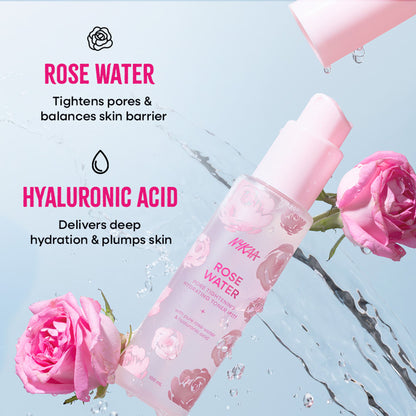 Nykaa Skin Rose Water Toner Mist with Hyaluronic Acid for Intense Hydration & Skin Barrier Repair - Rose Water and Hyaluronic Acid