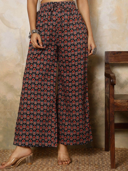 Dhiyona SN Women's Ethnic Motifs Printed Pure Cotton Kurta with Palazzos & With Dupatta