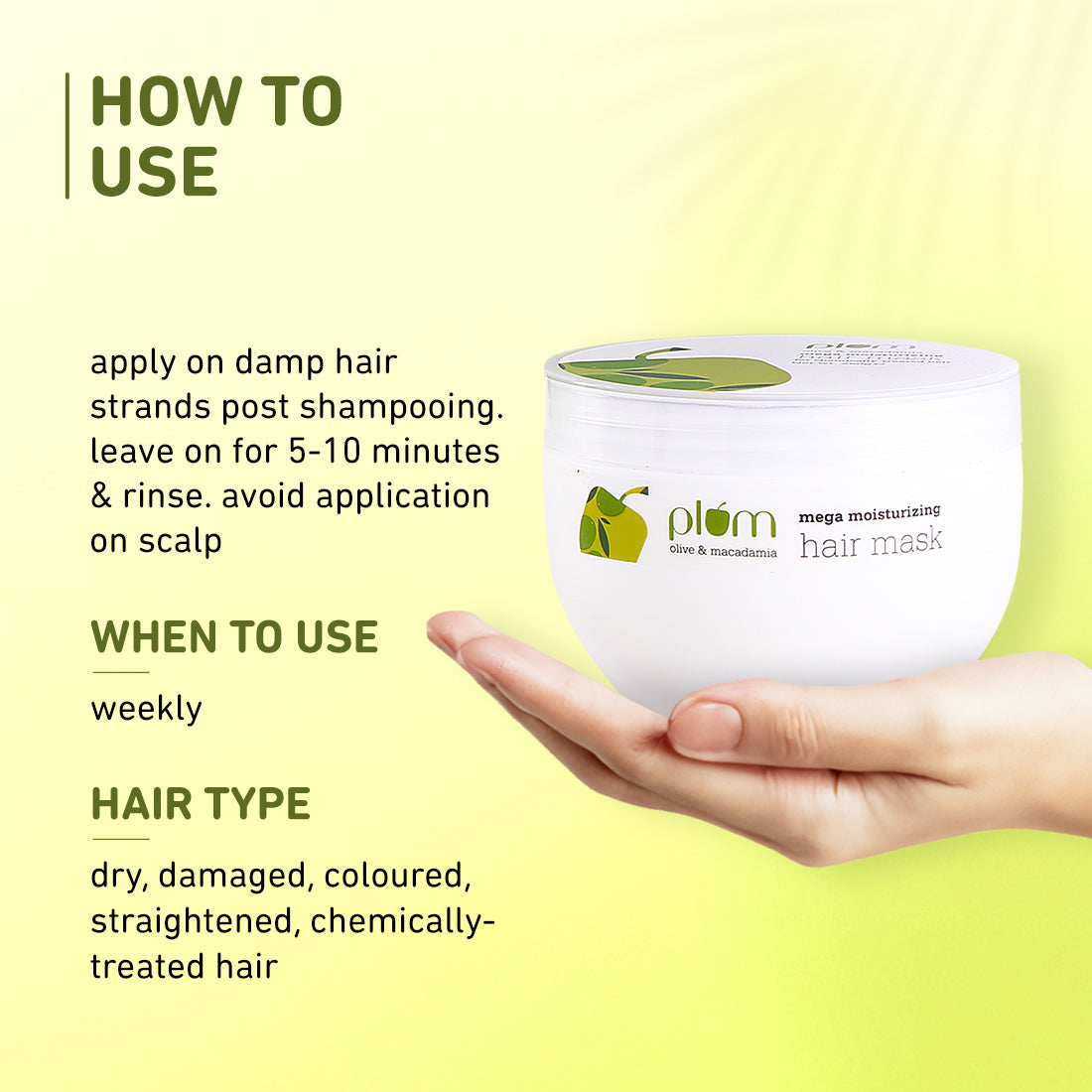 Plum Goodness Olive & Macadamia Mega Moisturizing Hair Mask