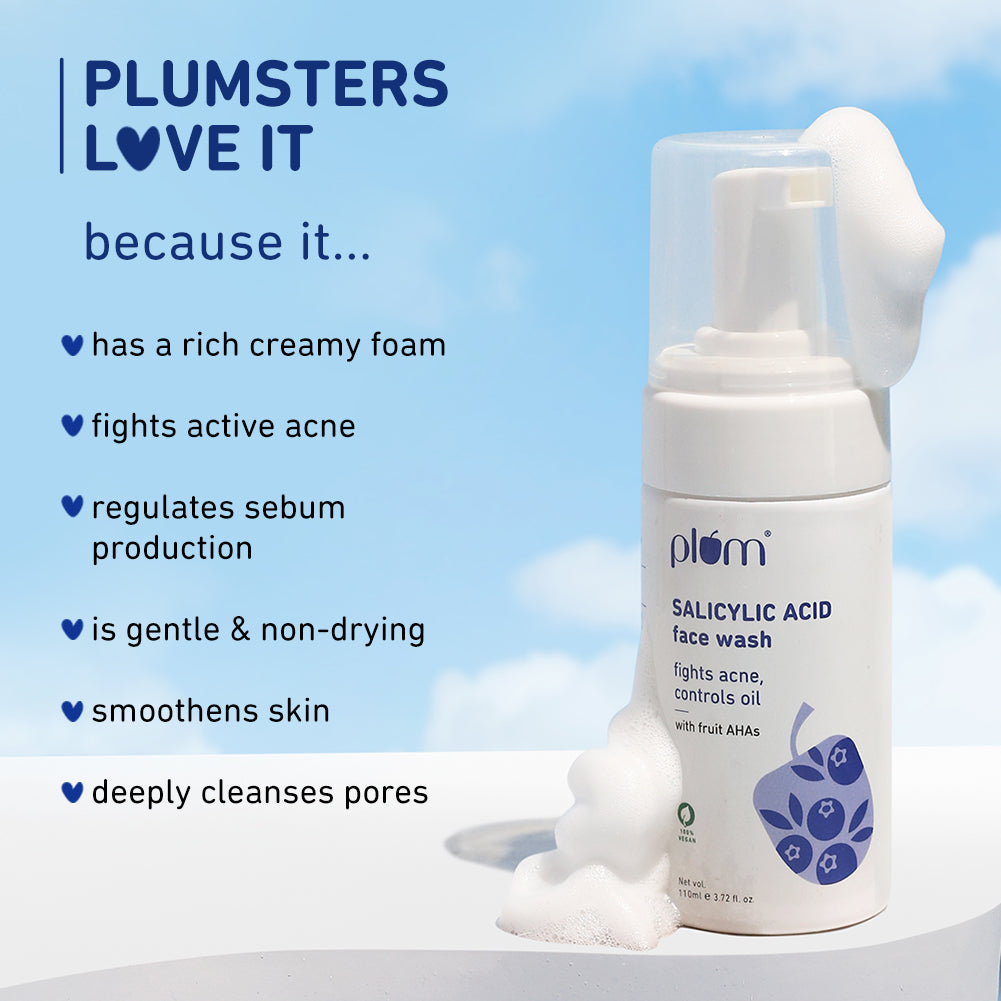 1% Encapsulated Salicylic Acid Foaming Face Wash For Acne-Prone Skin