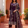 Dhiyona IE Ethnic Motifs Panelled Kurta With Trousers & Dupatta