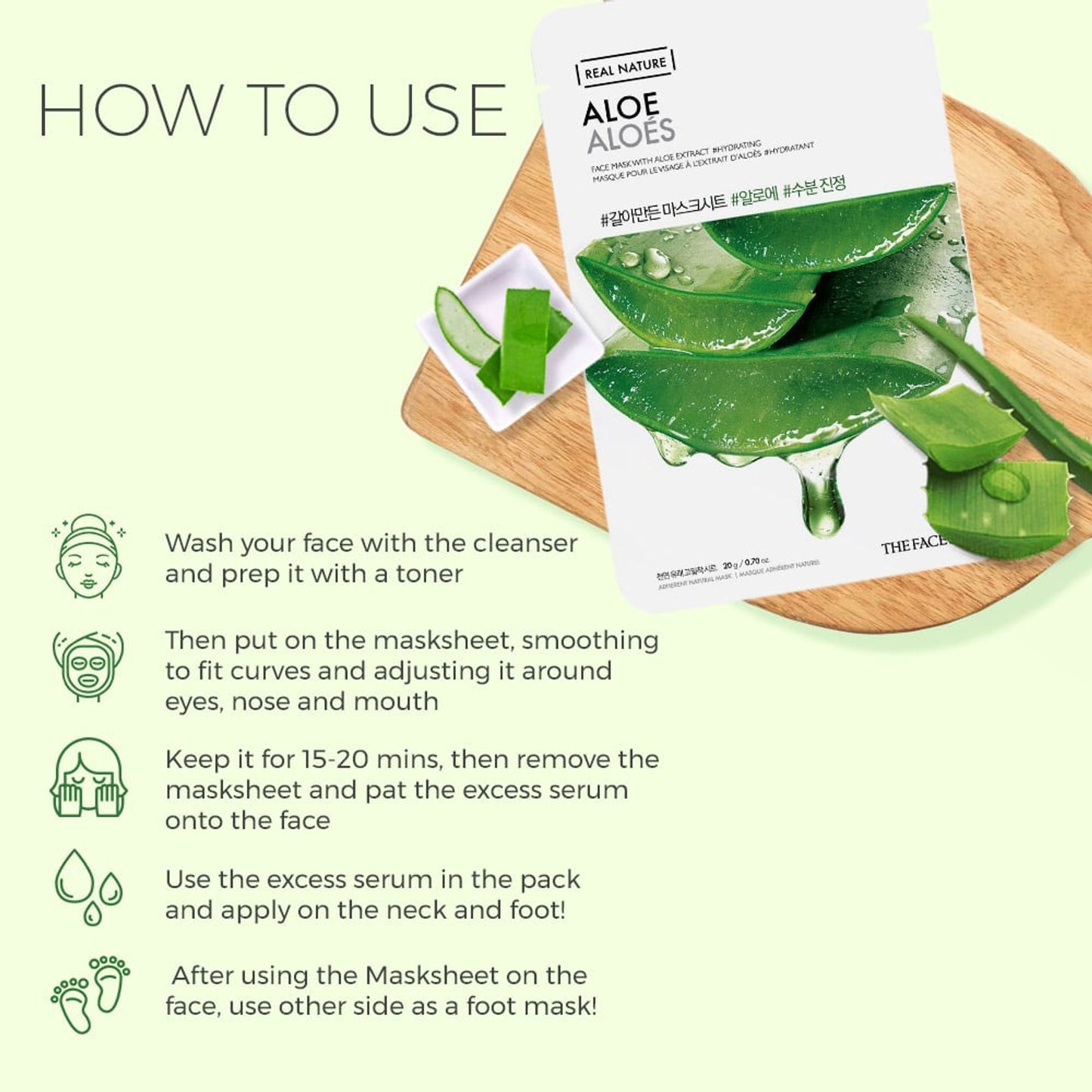 The Face Shop Real Nature Face Mask - Aloe