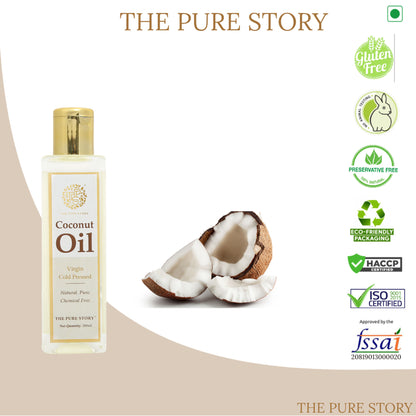 The Pure Story Natural Cold Pressed Coconut Hair Oil