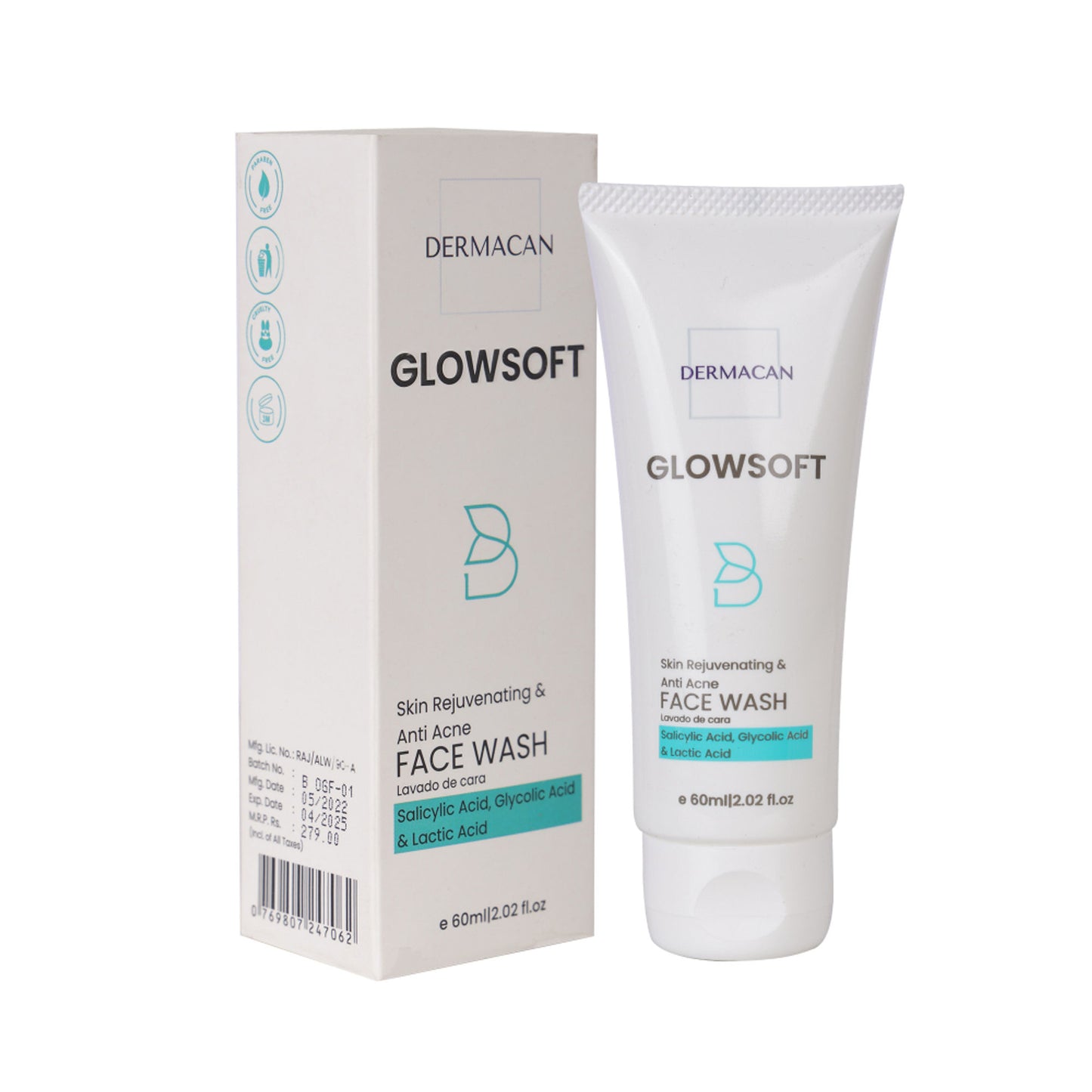 DERMACAN Glowsoft - Anti Acne Face Wash
