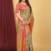 Dhiyona GR Women's Mehendi Green Kalamkari Silk Saree