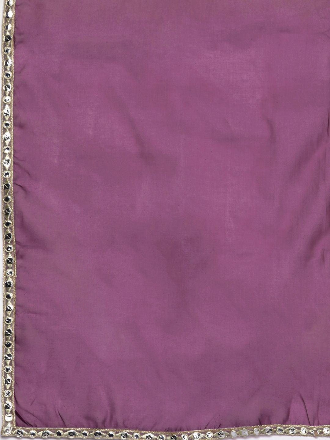 Women Purple Yoke Design Kurta with Trousers & Dupatta