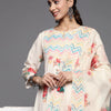 Indyancart VA Women's Floral Printed Keyhole Neck Empire Kurta Set