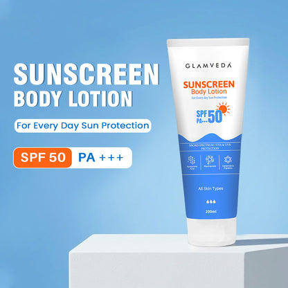 Glamveda Sunscreen SPF 50 PA+++ Body Lotion With Hyaluronic Acid & Niacinamide