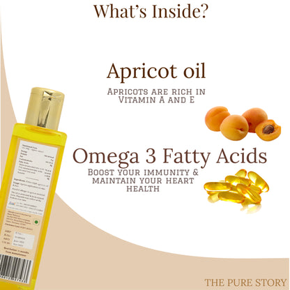 The Pure Story Natural Cold Pressed Apricot Hair Oil