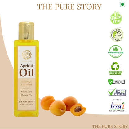 The Pure Story Natural Cold Pressed Apricot Hair Oil