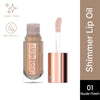 Swiss Beauty Moist Heist Shimmer Lip Oil Luminous Shine , Hydrating & Lightweight - 1 Nude Flash