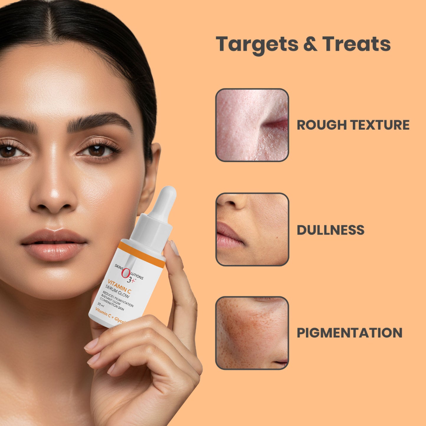 O3+ Skin Solutions Vitamin C Serum Glow with Glycolic Acid