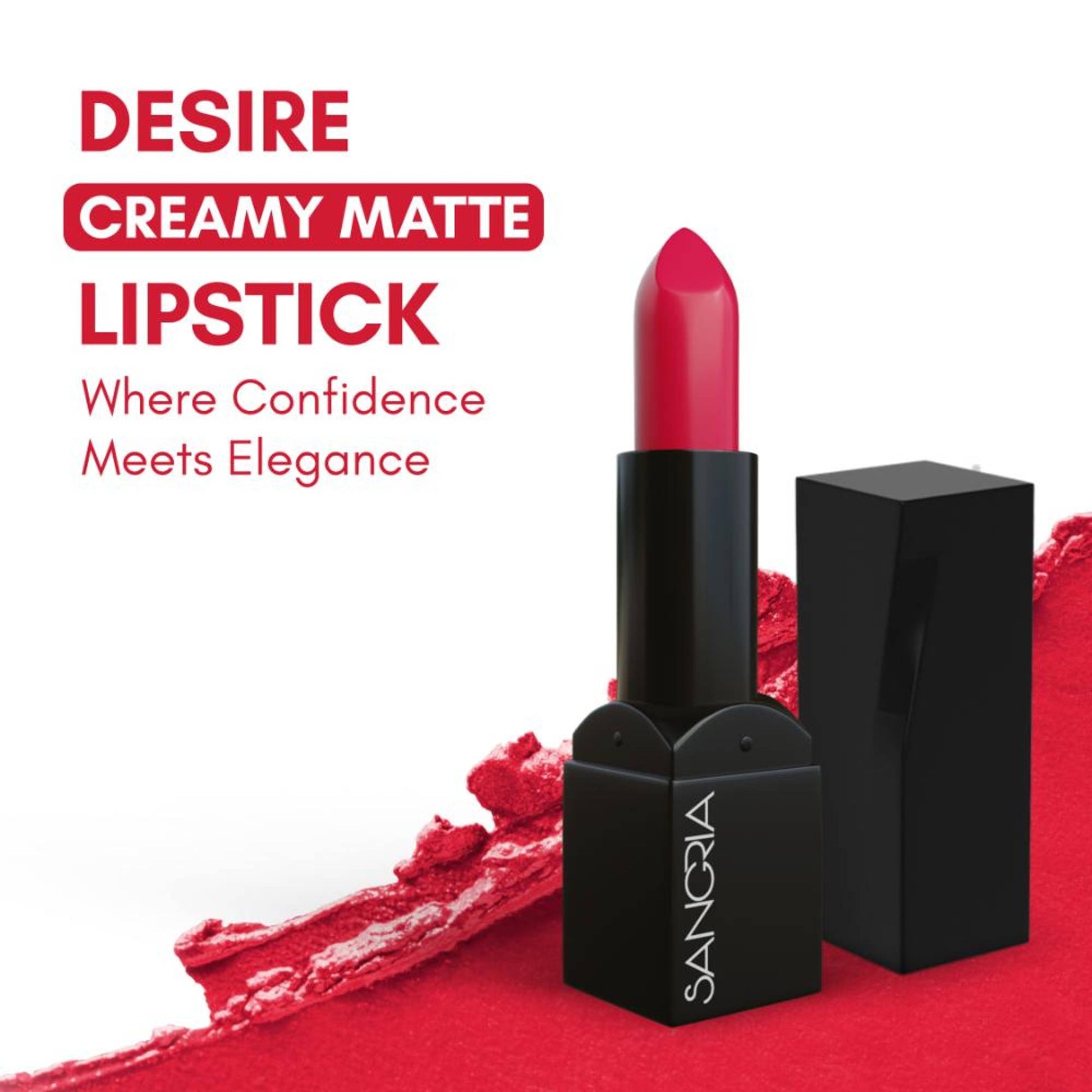 Sangria Beauty Desire Creamy Matte Lipstick - Pillowtalk
