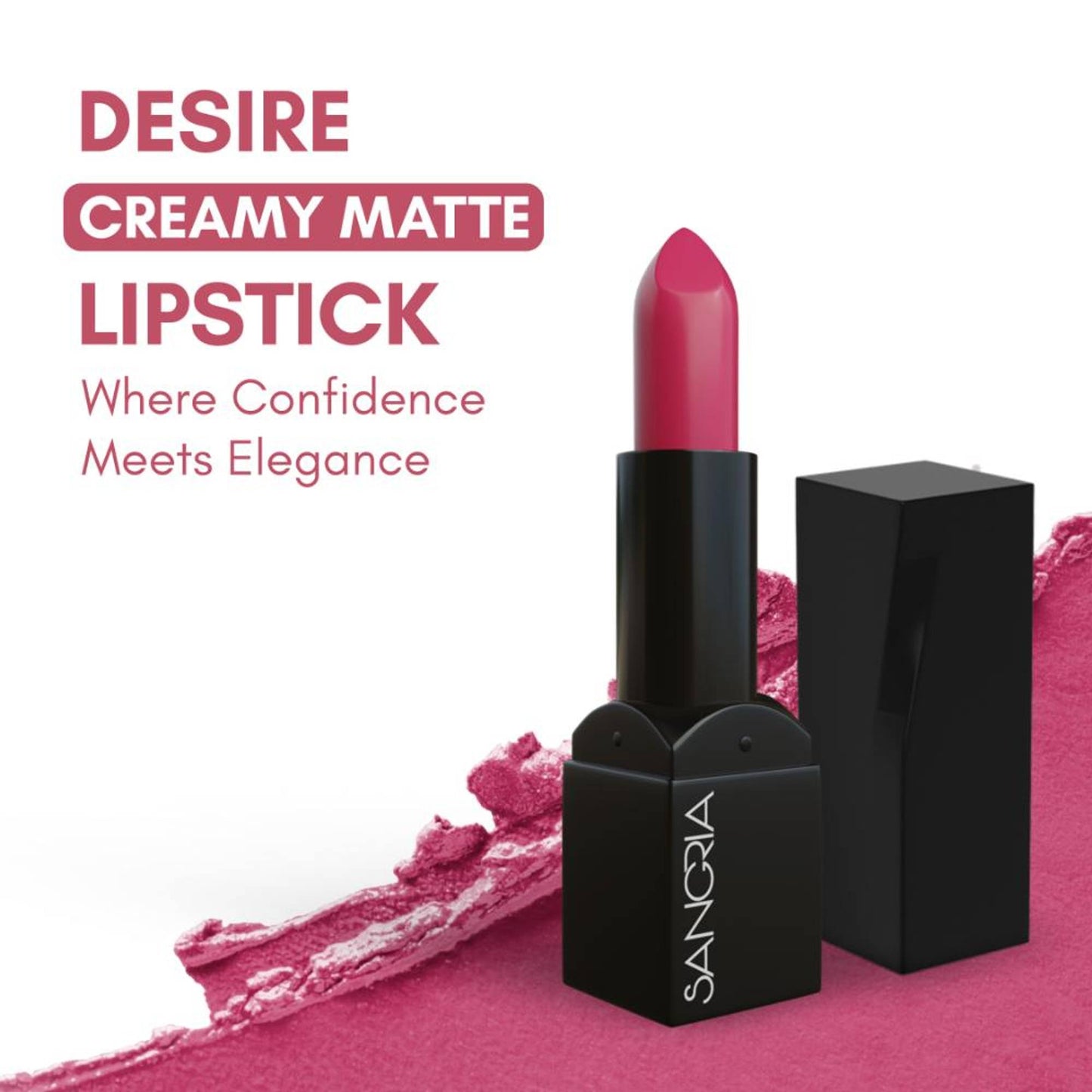 Sangria Beauty Desire Creamy Matte Lipstick - Bombshell